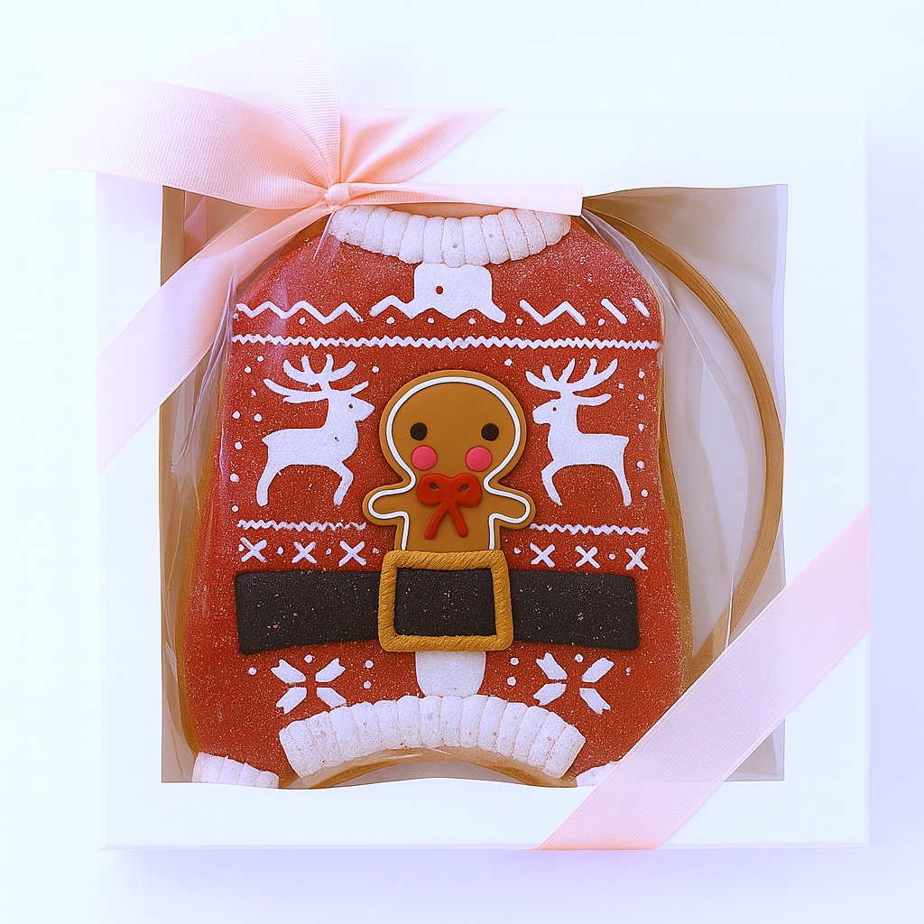 CIASTKO LUKROWANE SWETEREK MIKOŁAJA NO7 BOŻE NARODZENIE RĘCZNIE ROBIONE